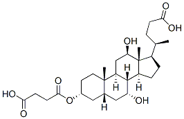 (3alpha,5beta,7alpha,12beta)-3-(3-carboxy-1-oxopropoxy)-7,12-dihydroxycholan-24-oic acid 结构式