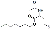 rac-(R*)-2-アセチルアミノ-4-(メチルチオ)酪酸ヘプチル 化学構造式