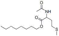 rac-(R*)-2-(アセチルアミノ)-4-(メチルチオ)酪酸オクチル 化学構造式