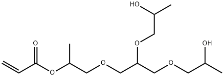 アクリル酸2-[2,3-ビス(2-ヒドロキシプロポキシ)プロポキシ]-1-メチルエチル 化学構造式
