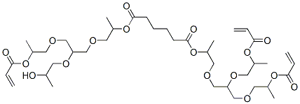 2-[3-[2-(acryloyloxy)propoxy]-[2-(2-hydroxypropoxy)]propoxy]-1-methylethyl 2-[2,3-bis[2-(acryloyloxy)propoxy]propoxy]-1-methylethyl adipate Structure