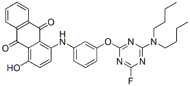 1-[[3-[[4-(dibutylamino)-6-fluoro-1,3,5-triazin-2-yl]oxy]phenyl]amino]-4-hydroxyanthraquinone 结构式