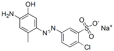 sodium 5-[(4-amino-5-hydroxy-o-tolyl)azo]-2-chlorobenzenesulphonate Structure