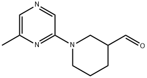 1-(6-メチルピラジン-2-イル)ピペリジン-3-カルボキシアルデヒド 化学構造式