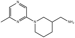 2-[(3-アミノメチル)ピペリジン-1-イル]-6-メチルピラジン 化学構造式