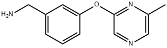 3-[(6-Methylpyrazin-2-yl)oxy]benzylamine 97% 结构式