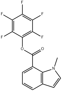 1-メチル-1H-インドール-7-カルボン酸ペンタフルオロフェニル 化学構造式