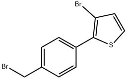 3-BROMO-2-[4-(BROMOMETHYL)PHENYL]THIOPHENE Struktur