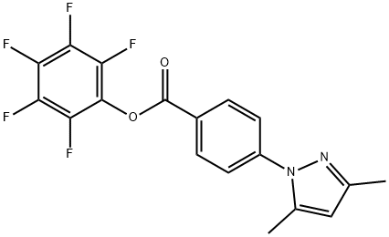 Pentafluorophenyl 4-(3,5-dimethyl-1H-pyrazol-1-yl)benzoate, 941717-00-6, 结构式