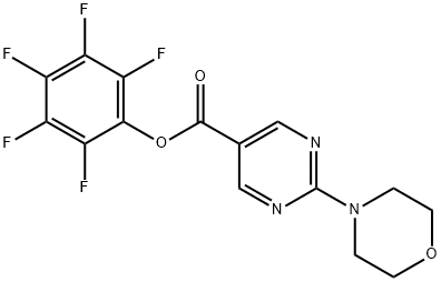 2-モルホリン-4-イルピリミジン-5-カルボン酸ペンタフルオロフェニル 化学構造式