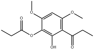 1-[2-Hydroxy-4,6-diMethoxy-3-(1-oxopropoxy)phenyl]-1-propanone, 94190-88-2, 结构式