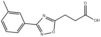 3-[3-(3-methylphenyl)-1,2,4-oxadiazol-5-yl]propanoic acid 化学構造式