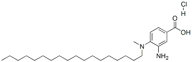 3-amino-4-(methyloctadecylamino)benzoic acid monohydrochloride Structure