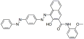 N-(o-anisyl)-3-hydroxy-4-[[4-(phenylazo)phenyl]azo]naphthalene-2-carboxamide Struktur