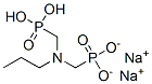 disodium dihydrogen [(propylimino)bis(methylene)]diphosphonate 结构式