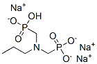 trisodium hydrogen [(propylimino)bis(methylene)]diphosphonate 结构式