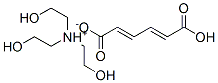 tris(2-hydroxyethyl)ammonium hydrogen (E,E)-hexa-2,4-dienedioate 结构式