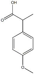 2-(4-メトキシフェニル)プロパン酸 化学構造式