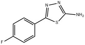 2-アミノ-5-(4-フルオロフェニル)-1,3,4-チアジアゾール 化学構造式
