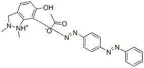6-hydroxy-1,2-dimethyl-7-[[4-(phenylazo)phenyl]azo]-1H-indazolium acetate 结构式