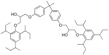 1,1'-[isopropylidenebis(p-phenyleneoxy)]bis[3-[2,4,6-tri-sec-butylphenoxy]propan-2-ol] 结构式