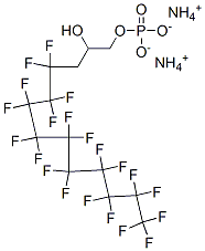 diammonium 4,4,5,5,6,6,7,7,8,8,9,9,10,10,11,11,12,12,13,13,13-henicosafluoro-2-hydroxytridecyl phosphate 结构式