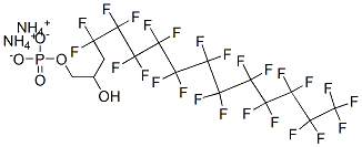 diammonium 4,4,5,5,6,6,7,7,8,8,9,9,10,10,11,11,12,12,13,13,14,14,15,15,15-pentacosafluoro-2-hydroxypentadecyl phosphate 结构式