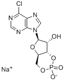 6-CHLOROPURINE RIBOSIDE-3',5'-CYCLIC MONOPHOSPHATE SODIUM SALT Structure