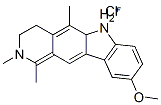 4,6-dihydro-9-methoxy-1,2,5-trimethyl-3H-pyrido[4,3-b]carbazolium chloride 结构式