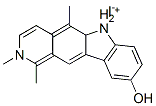 9-hydroxy-1,2,5-trimethyl-6H-pyrido[4,3-b]carbazolium iodide Structure