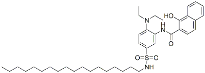 N-[2-(ジエチルアミノ)-5-[(オクタデシルアミノ)スルホニル]フェニル]-1-ヒドロキシ-2-ナフタレンカルボアミド 化学構造式