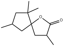 3,6,6,8-tetramethyl-1-oxaspiro[4.4]nonan-2-one Structure
