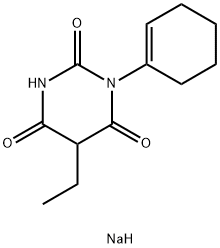 sodium 1-(1-cyclohexen-1-yl)-5-ethylbarbiturate Struktur