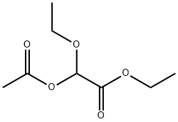 2-アセトキシ-2-エトキシ酢酸エチル 化学構造式