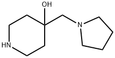 4-(1-ピロリジニルメチル)-4-ピペリジノール 化学構造式