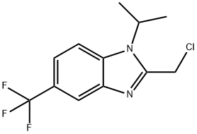 2-クロロメチル-1-イソプロピル-5-トリフルオロメチル-1H-ベンゾイミダゾール 化学構造式