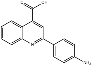 2-(4-AMINO-PHENYL)-QUINOLINE-4-CARBOXYLIC ACID 化学構造式