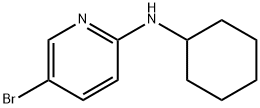 5-ブロモ-N-シクロヘキシル-2-ピリジンアミン 化学構造式