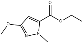 3-甲氧基-1-甲基-1H-吡唑-5-羧酸乙酯 结构式