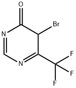 5-ブロモ-6-(トリフルオロメチル)-4-ピリミジノール 化学構造式