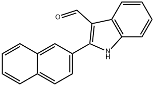 2-(2-萘基)-1H-吲哚-3-甲醛 结构式