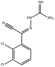 2-[(Z)-シアノ(2,3-ジクロロフェニル)メチレン]ヒドラジンカルボイミドアミド 化学構造式