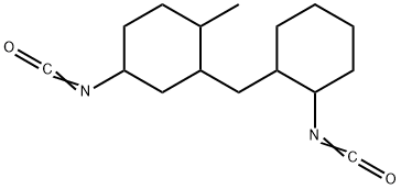 4-isocyanato-2-[(2-isocyanatocyclohexyl)methyl]-1-methylcyclohexane Struktur