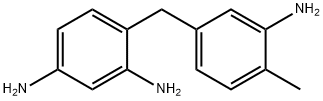 4-[(3-アミノ-4-メチルフェニル)メチル]-1,3-ベンゼンジアミン 化学構造式