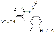 2-[(3-isocyanato-2-methylphenyl)methyl]-m-phenylene diisocyanate Structure