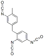 2,4-ジイソシアナト-1-[(3-イソシアナト-4-メチルフェニル)メチル]ベンゼン 化学構造式