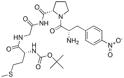 N-[(1,1-ジメチルエトキシ)カルボニル]-D-Met-Gly-4-ニトロ-L-Phe-L-Pro-NH2 化学構造式