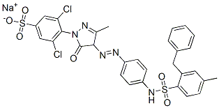sodium 4-[4-[[4-[[benzyl(p-tolyl)sulphonyl]amino]phenyl]azo]-4,5-dihydro-3-methyl-5-oxo-1H-pyrazol-1-yl]-3,5-dichlorobenzenesulphonate|