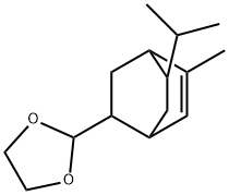 2-[8-isopropyl-5-methylbicyclo[2.2.2]oct-5-en-2-yl]-1,3-dioxolane 结构式