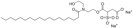 disodium 1-[2-[(2-hydroxyethyl)(1-oxooctadecyl)amino]ethyl] 2-sulphonatosuccinate Structure